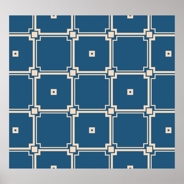 Geometric, stylish vintage background. poster (Front)