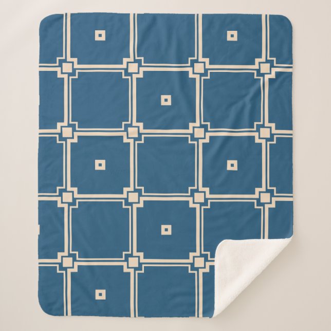 Geometric, stylish vintage background. sherpa blanket (Front)