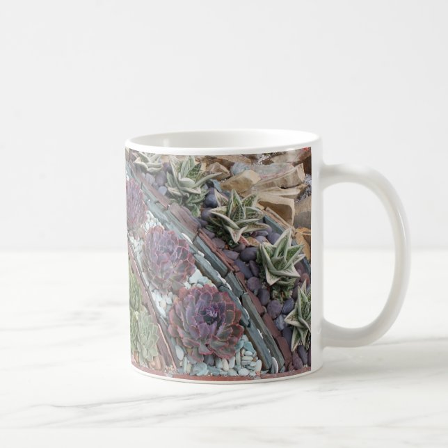 Geometric succulent garden coffee mug (Right)