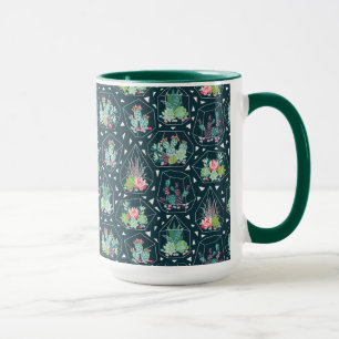Geometric Succulents Pattern Mug
