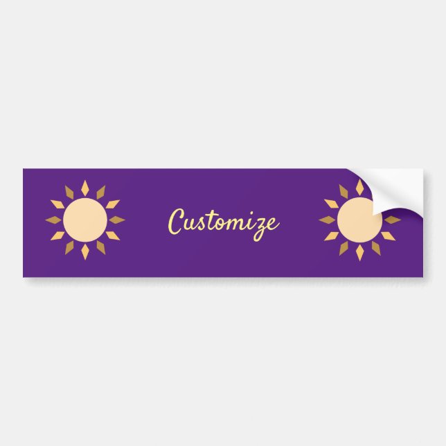 Geometric Sun  Circle Thunder_Cove  Bumper Sticker (Front)