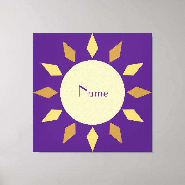 Geometric Sun Circle Thunder_Cove Canvas Print (Front)