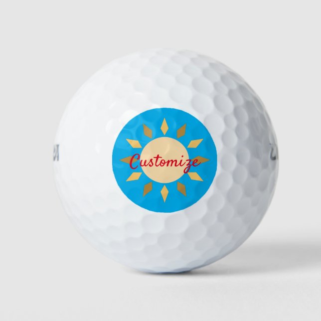 Geometric Sun  Circle Thunder_Cove  Golf Balls (Front)