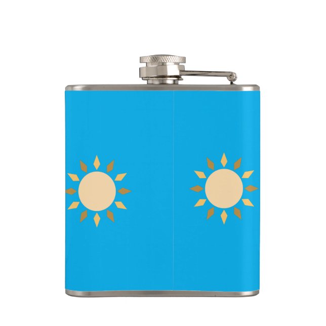 Geometric Sun Circle Thunder_Cove  Hip Flask (Back)