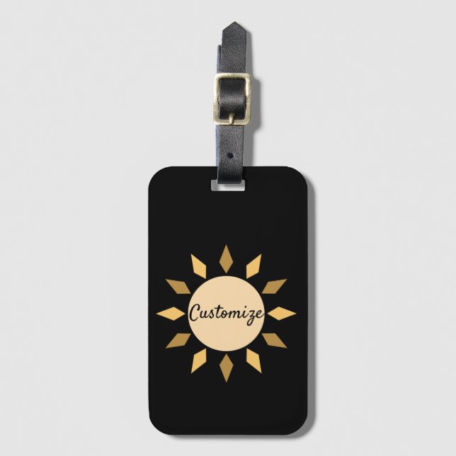 Geometric Sun  Circle Thunder_Cove Luggage Tag (Front Vertical)