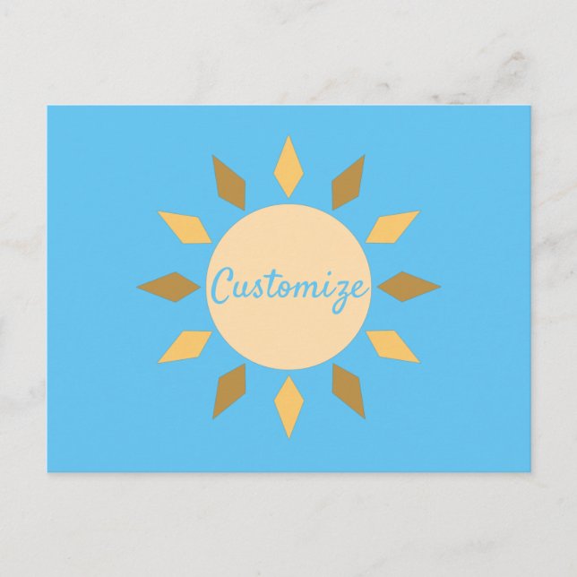Geometric Sun  Circle Thunder_Cove Postcard (Front)