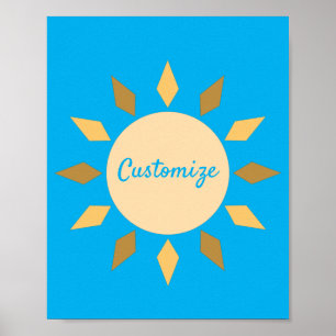Geometric Sun Circle Thunder_Cove Poster