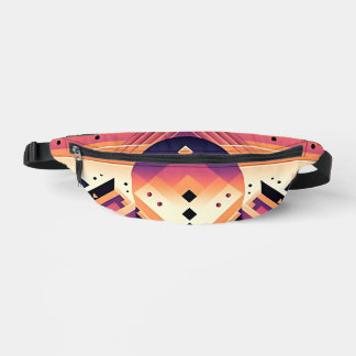 Geometric Sunset – Bold Symmetry  Bum Bags
