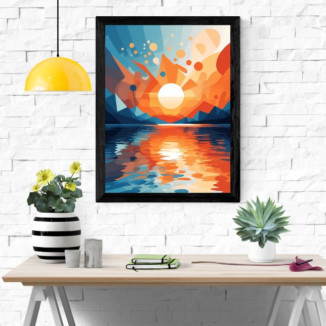 Geometric Sunset Serenity Poster (Creator Uploaded)