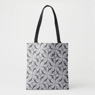 geometric swirl tote bag