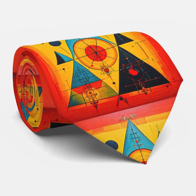 Geometric Symbols Abstract #01 Tie (Rolled)