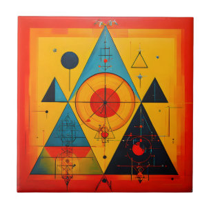Geometric Symbols Abstract #01 Tile
