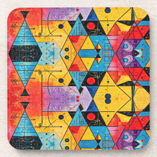 Geometric Symbols Abstract #02 Coaster