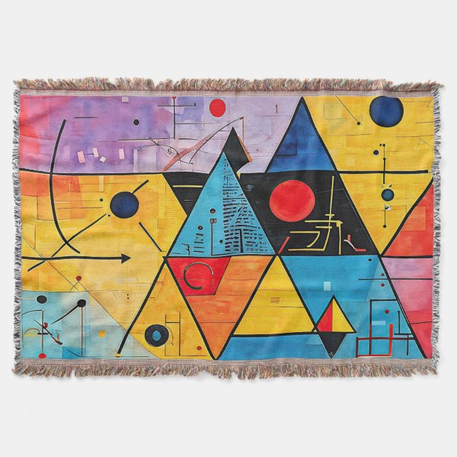 Geometric Symbols Abstract #02 Throw Blanket (Front)