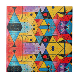 Geometric Symbols Abstract #02 Tile