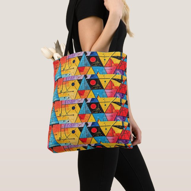 Geometric Symbols Abstract #02 Tote Bag (Close Up)