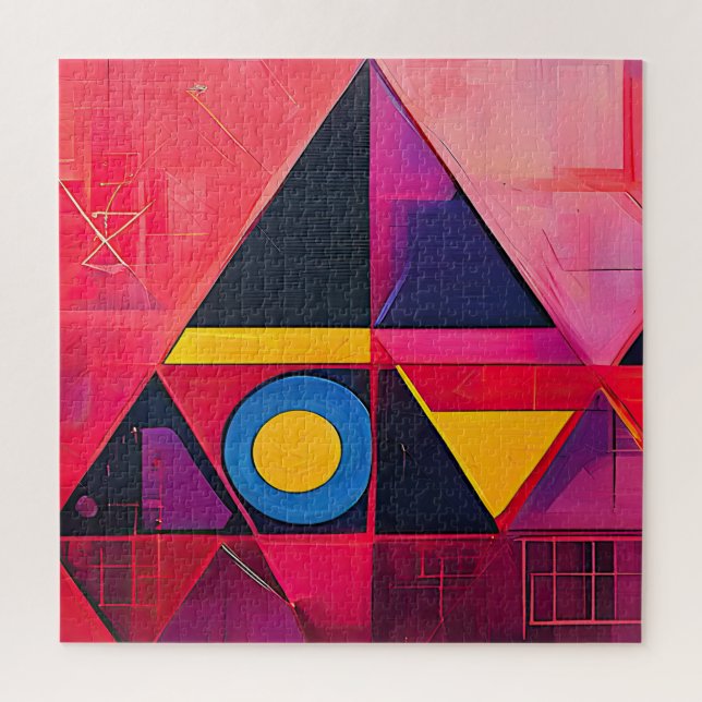 Geometric Symbols Abstract #04.  Jigsaw Puzzle (Vertical)