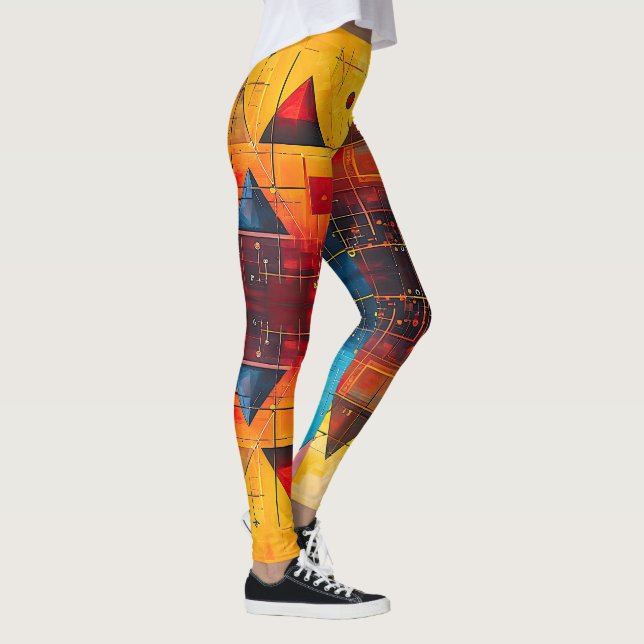 Geometric Symbols Abstract #05.  Leggings (Right)