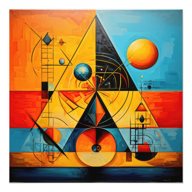 Geometric Symbols Abstract #07 Photo Print (Front)