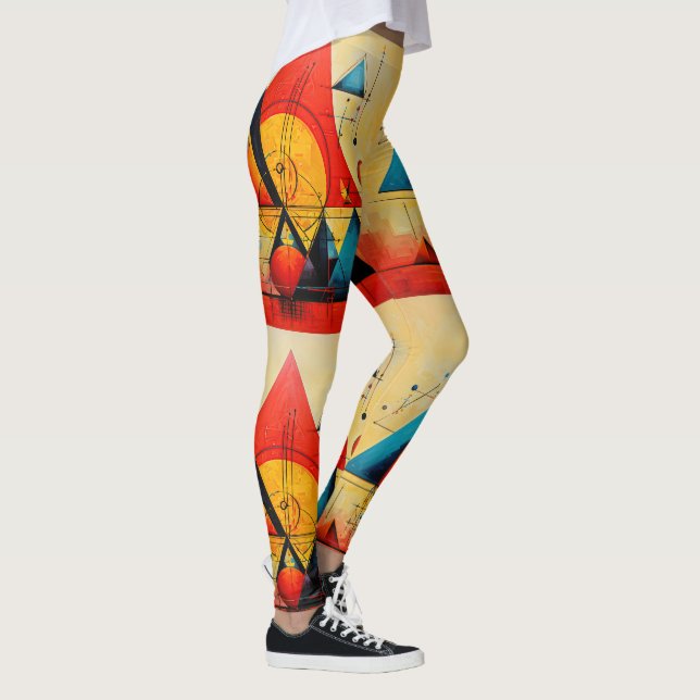 Geometric Symbols Abstract #08 Leggings (Right)