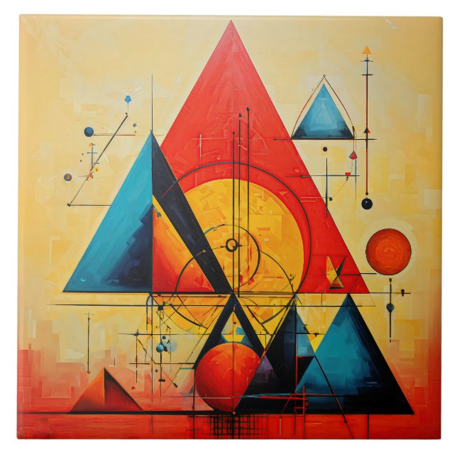 Geometric Symbols Abstract #08 Tile (Front)
