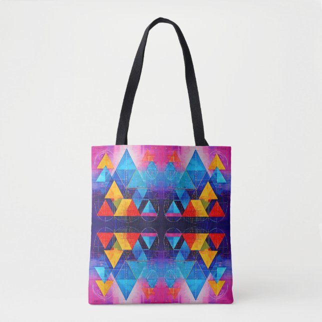 Geometric Symbols Abstract #10 Design 2 Tote Bag (Front)