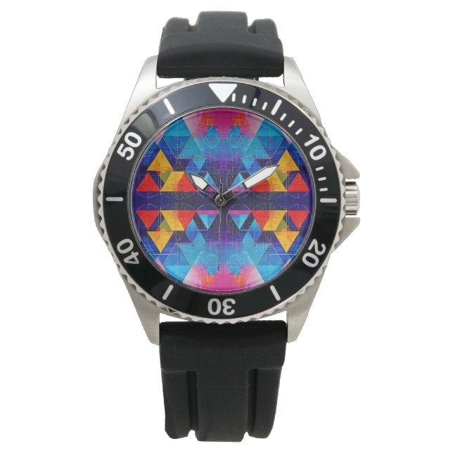 Geometric Symbols Abstract #10 Design 2 Watch (Front)