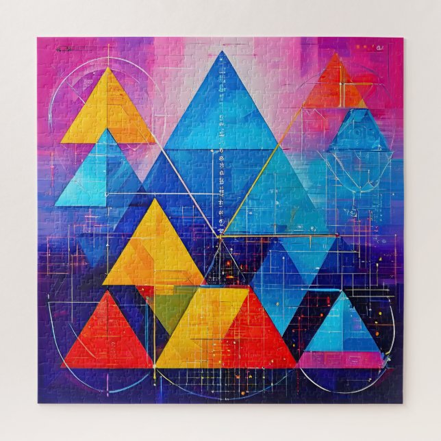 Geometric Symbols Abstract #10 Jigsaw Puzzle (Vertical)