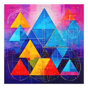 Geometric Symbols Abstract #10 Photo Print