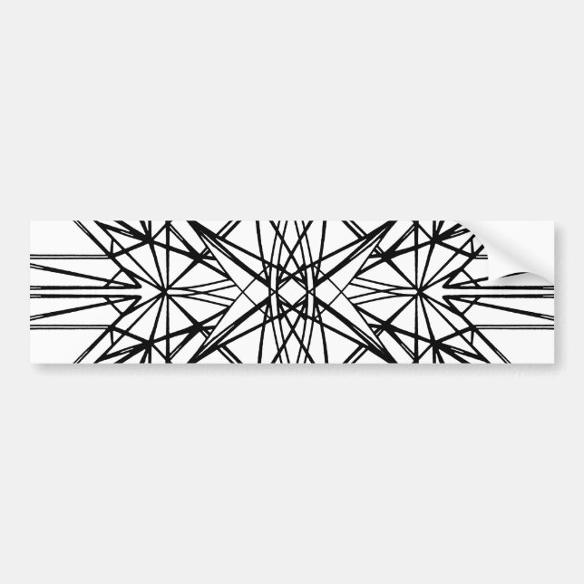 geometric symmetry bumper sticker (Front)