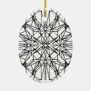geometric symmetry ceramic tree decoration