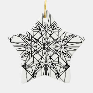 geometric symmetry ceramic tree decoration