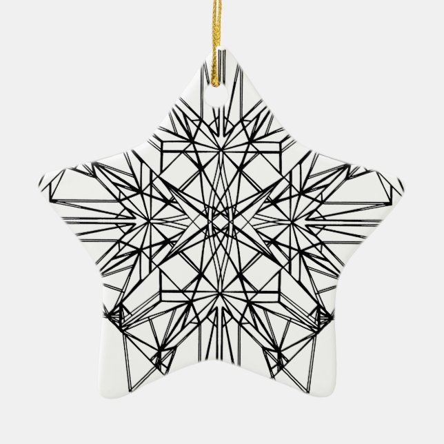geometric symmetry ceramic tree decoration (Front)