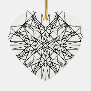 geometric symmetry ceramic tree decoration