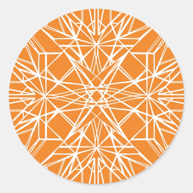 Geometric Symmetry Classic Round Sticker (Front)