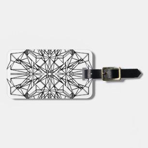 geometric symmetry luggage tag