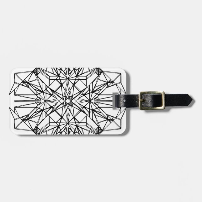 geometric symmetry luggage tag (Front Horizontal)