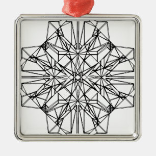 geometric symmetry metal tree decoration