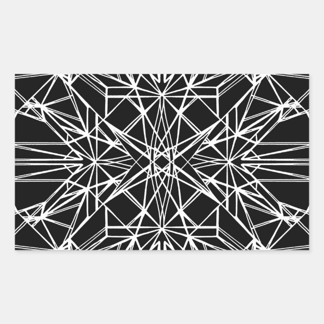 Geometric Symmetry Rectangular Sticker (Front)