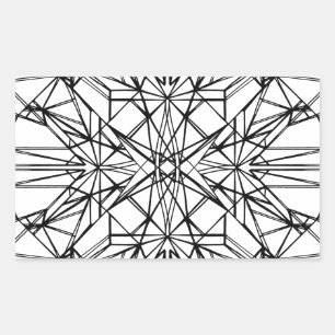 geometric symmetry rectangular sticker