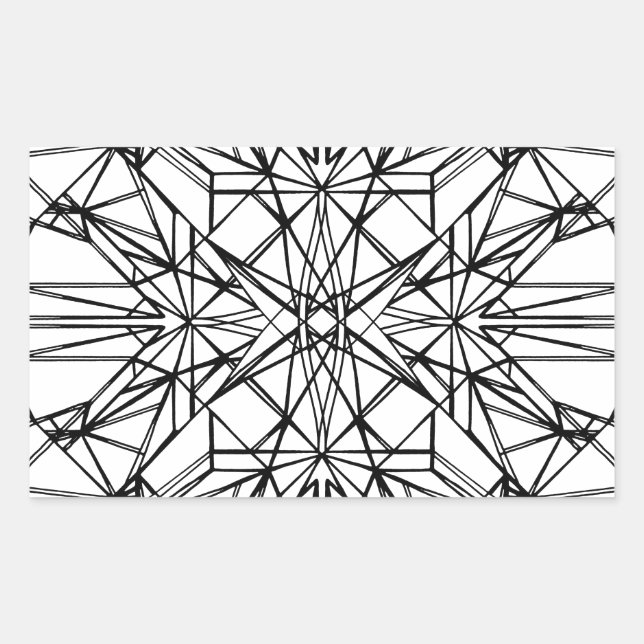 geometric symmetry rectangular sticker (Front)