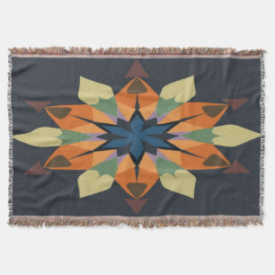 Geometric Symphony: Balance in Design Throw Blanket