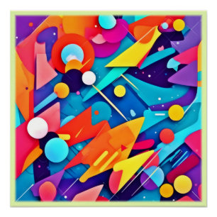 Geometric Symphony of Colour Poster