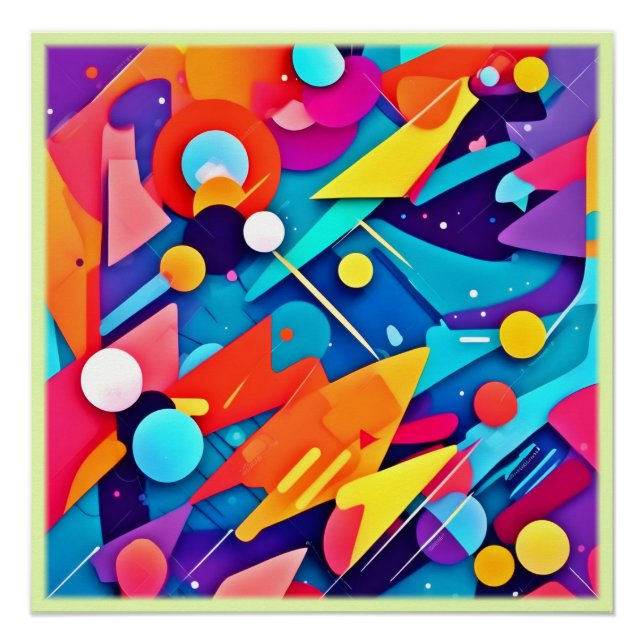 Geometric Symphony of Colour Poster (Front)