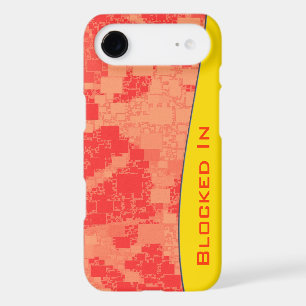 Geometric Tangerine Block Pattern Personalised