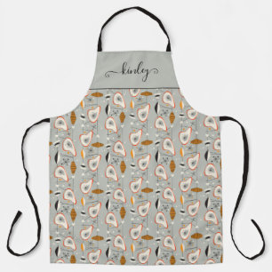 Geometric Teal & Blue Pattern Apron