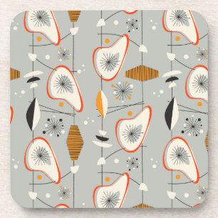 Geometric Teal & Blue Pattern Coaster