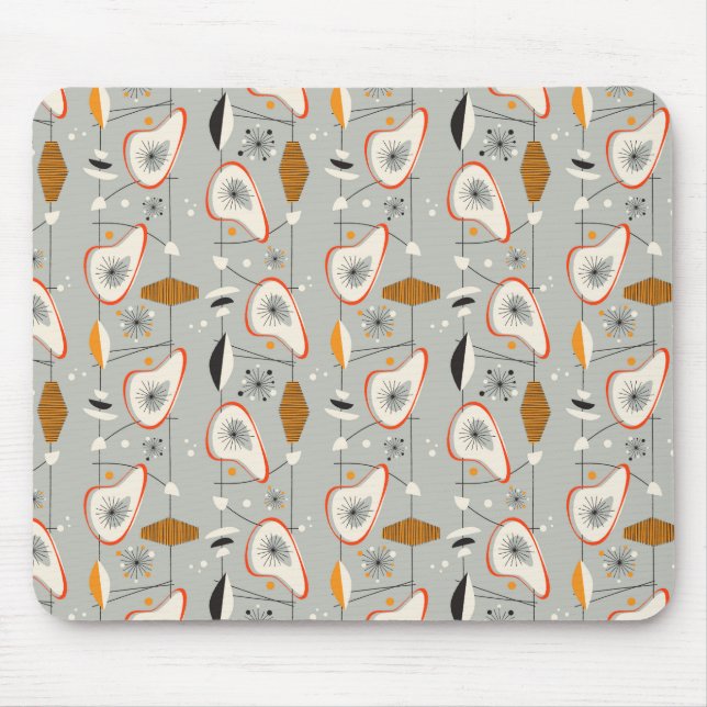 Geometric Teal & Blue Pattern Mouse Mat (Front)