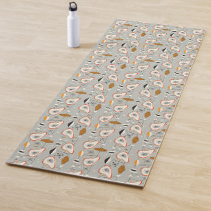 Geometric Teal & Blue Pattern Yoga Mat