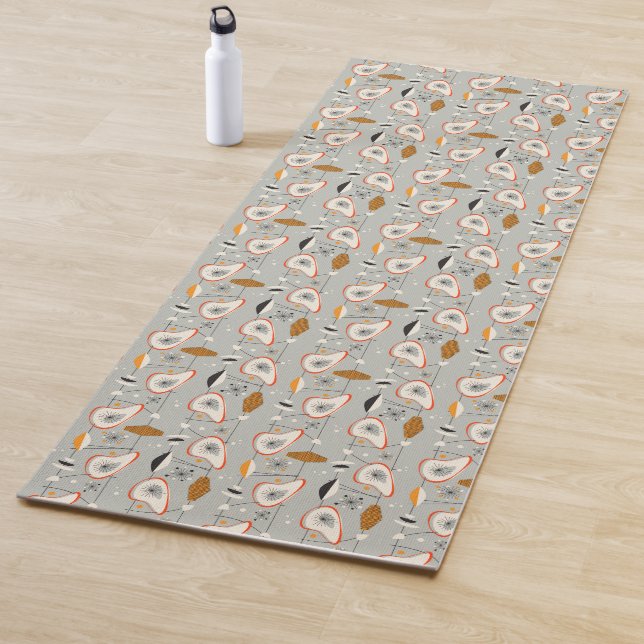 Geometric Teal & Blue Pattern Yoga Mat (In Situ)